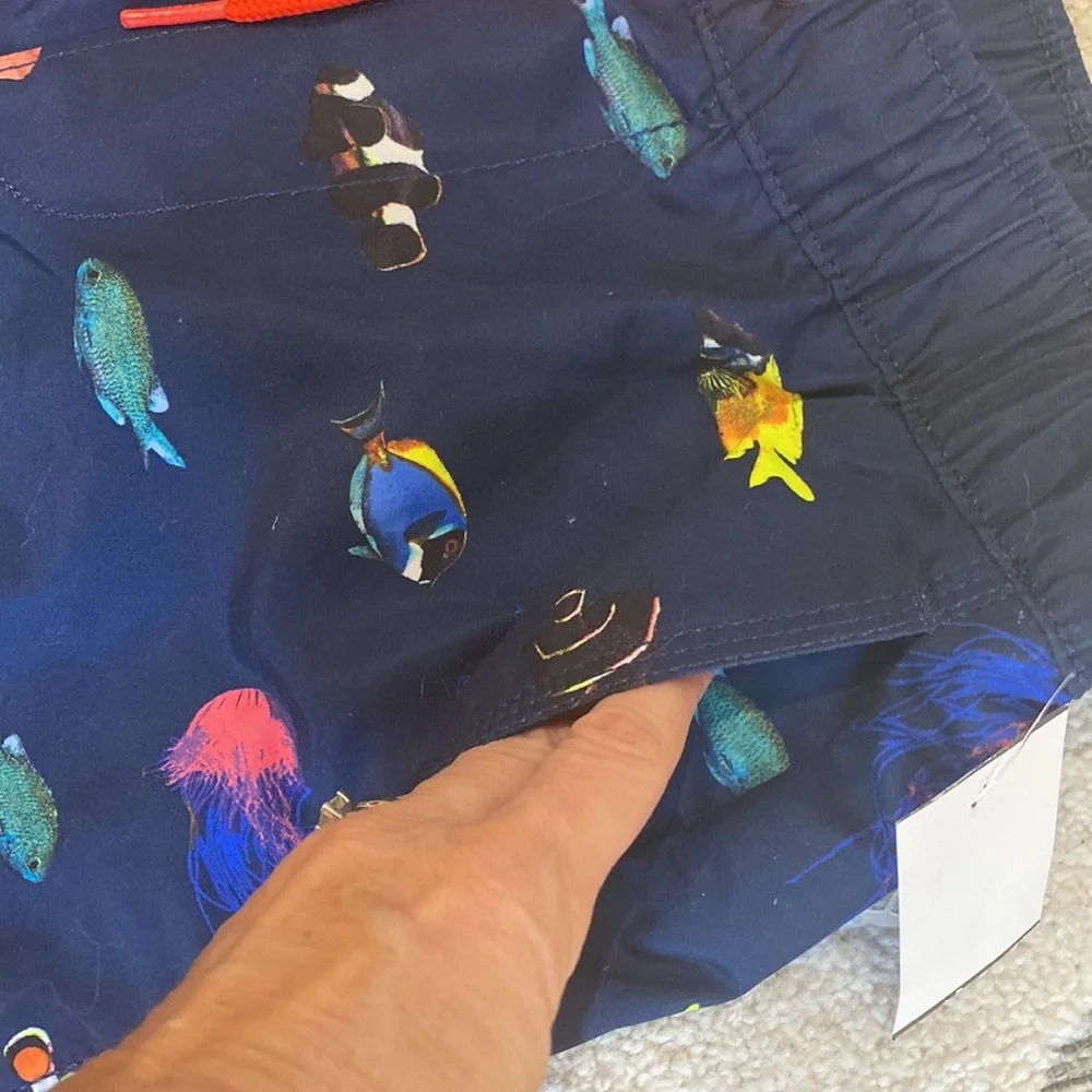 NWT Gap Kids Boys Swim Trunks Fish Sea Life Graphics |Size XL